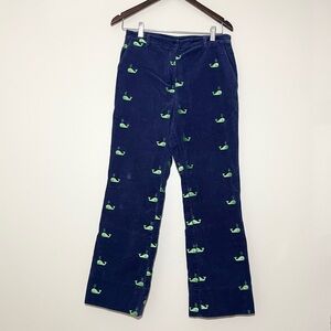 Vintage Lilly Pulitzer Corduroy Whale Embroidered Pants